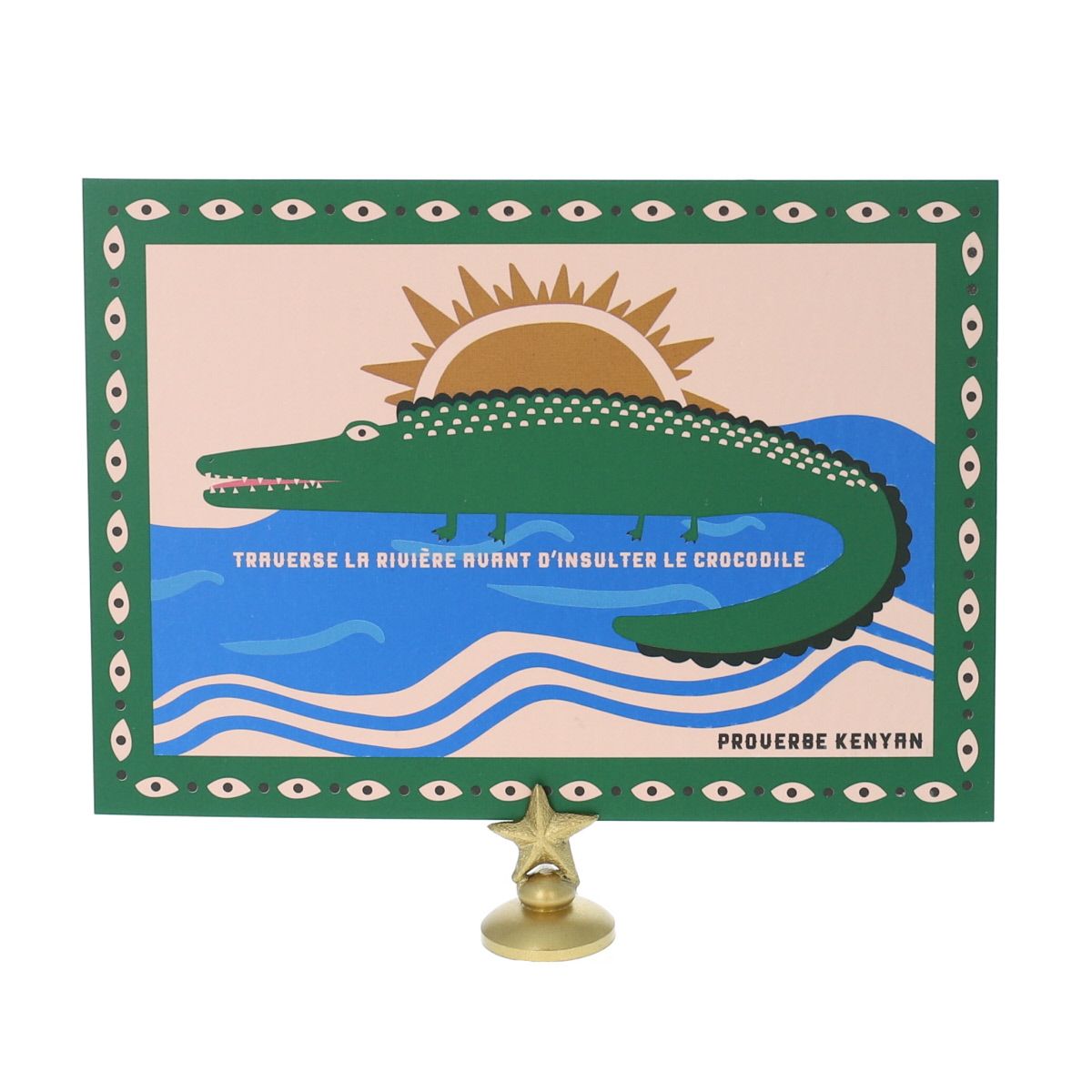 Carte proverbe Kenyan crocodile Le petit Souk