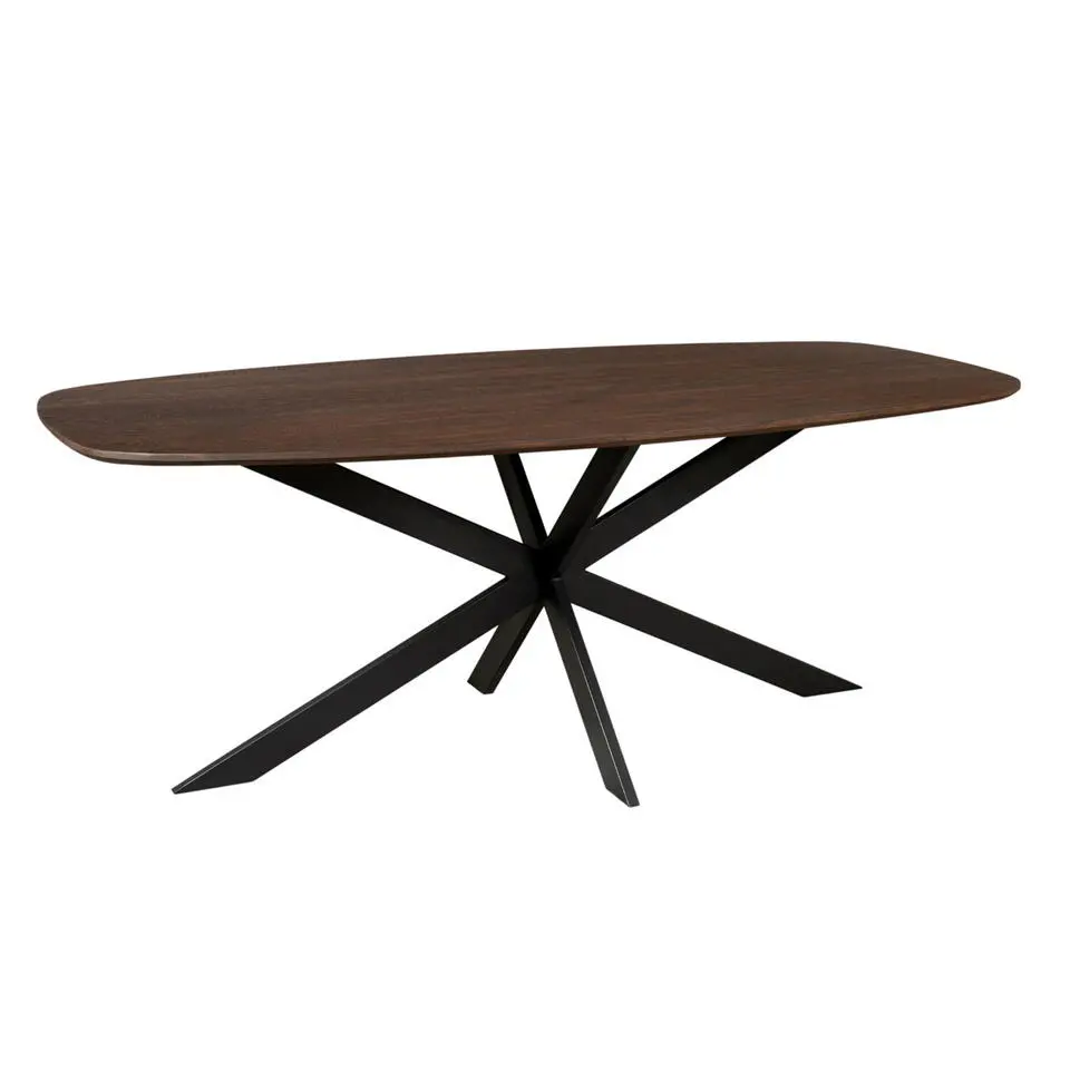 Eettafel Deens Ovaal Bruin Hout - 280x120x76cm - Ferris