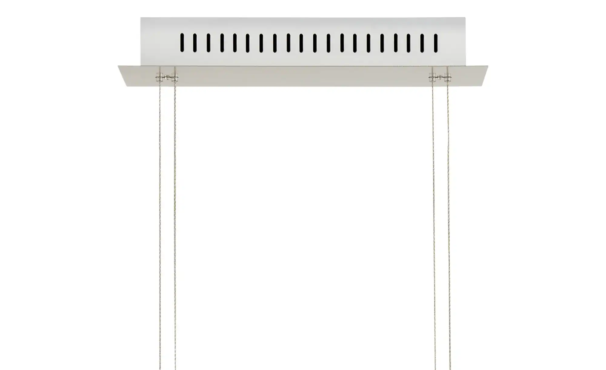 Fischer-Honsel LED-Pendelleuchte, Nickel-matt/Glas gebogen