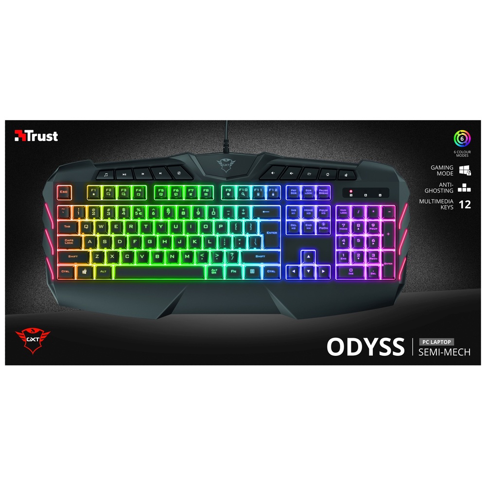 Trust GXT 881 Odyss Halbmechanische Tastatur