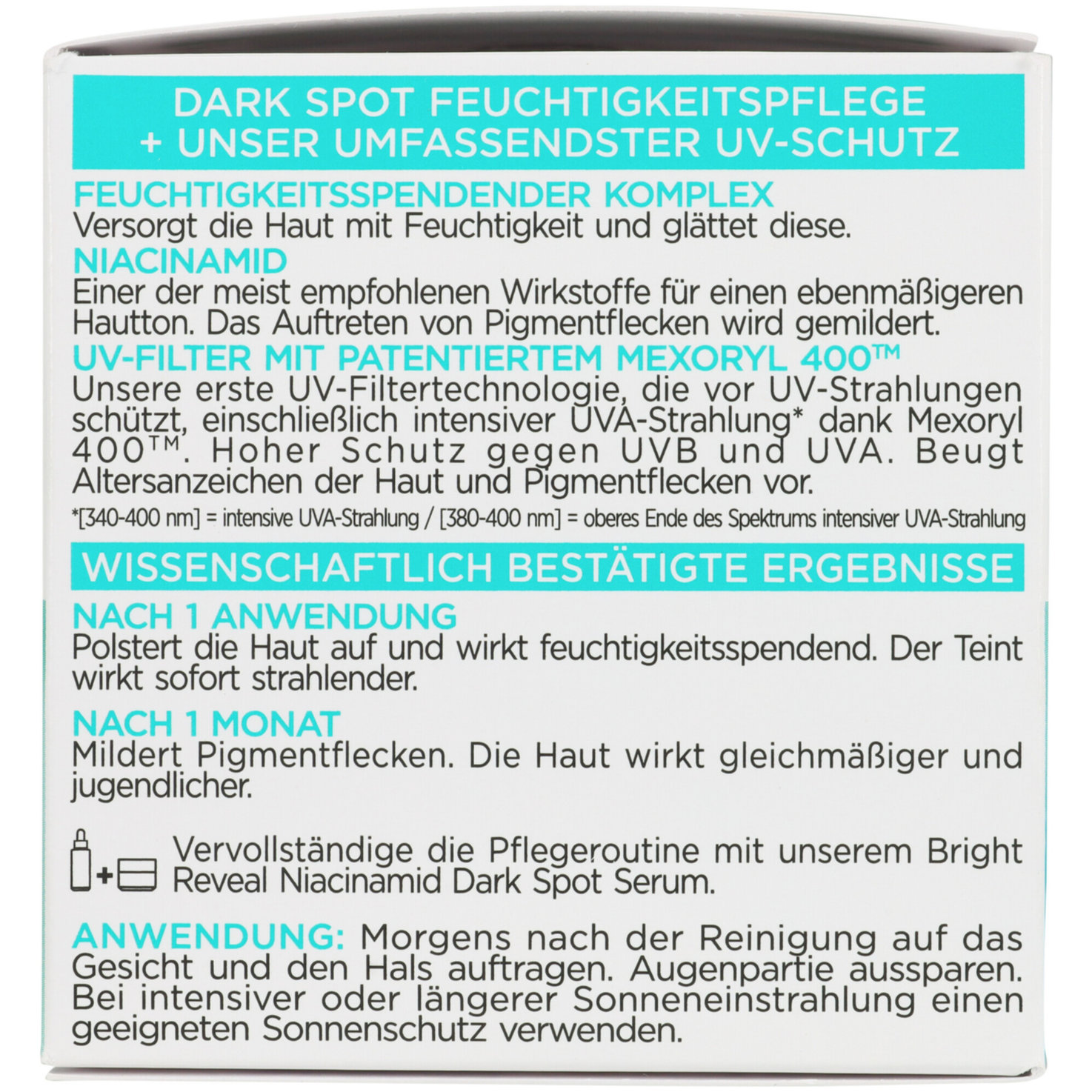 L'Oréal Paris Bright Reveal Dark Spot Feuchtigkeitspflege LSF50