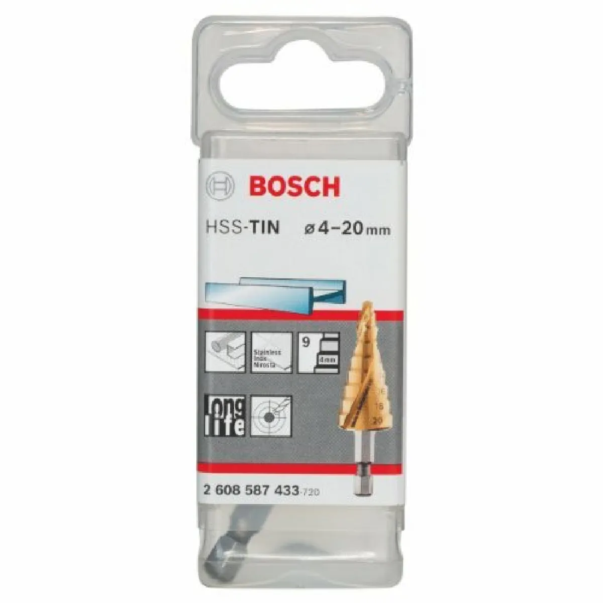 Bosch Fraise étagée queue six pans - Gris