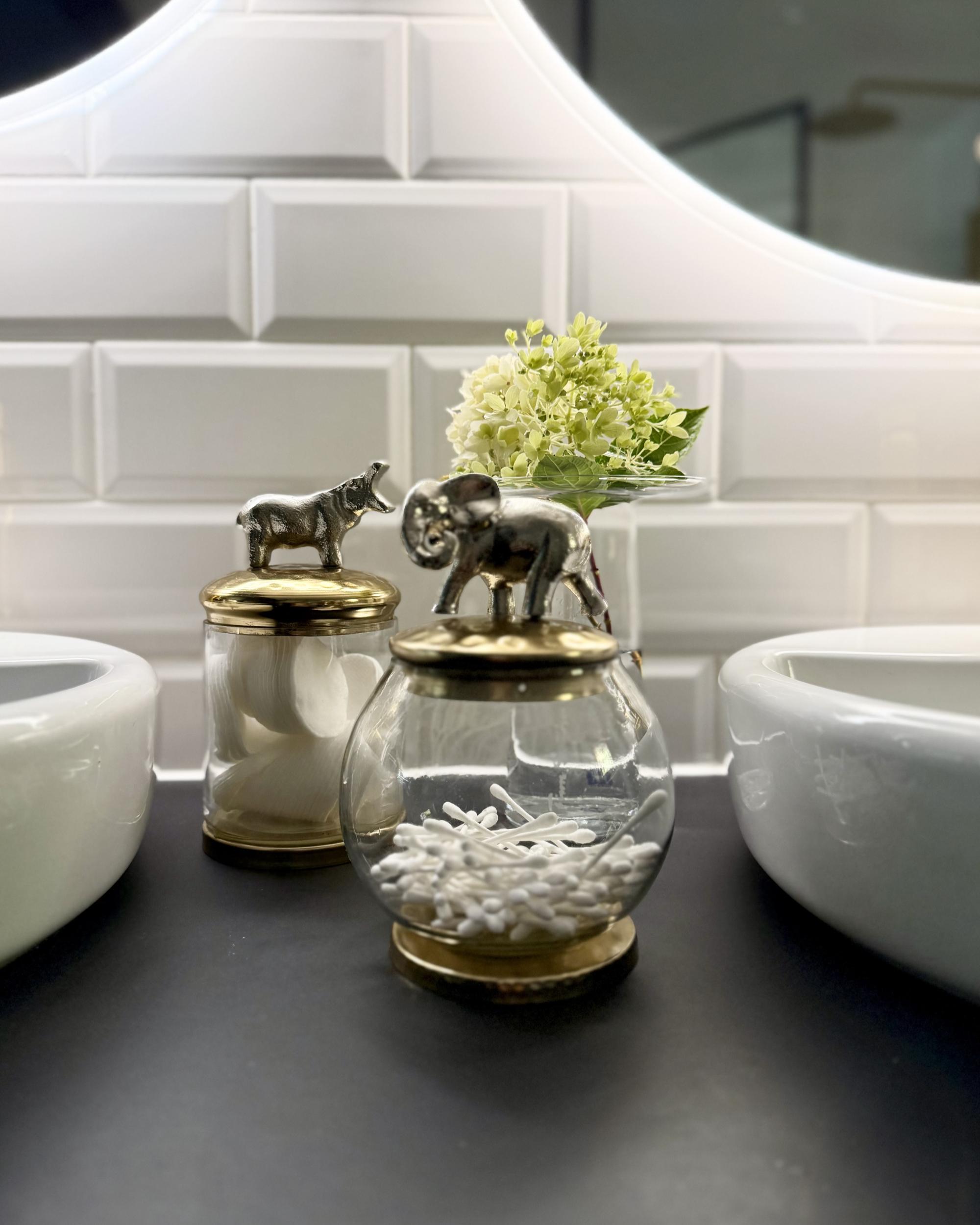 Set van 2 sieradendoosjes LAKI Glas Goud