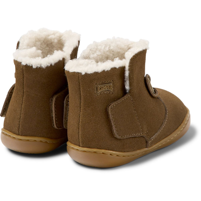 Camper Camper Peu Twins Bottines Fourrées Lapin Marron