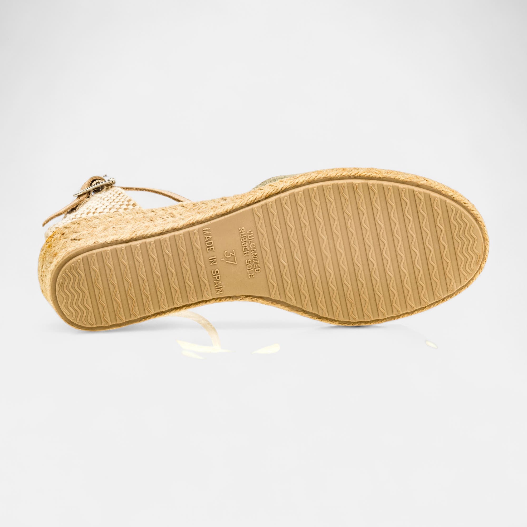 Espadrilles Femme en cuir kaki