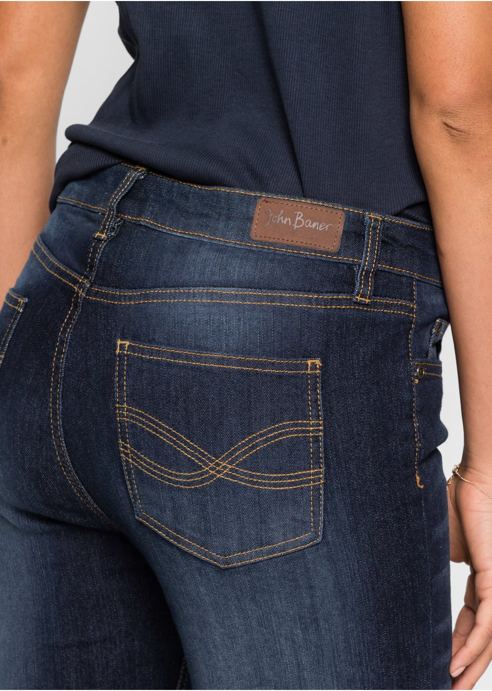 Jean Bootcut taille moyenne, extensible