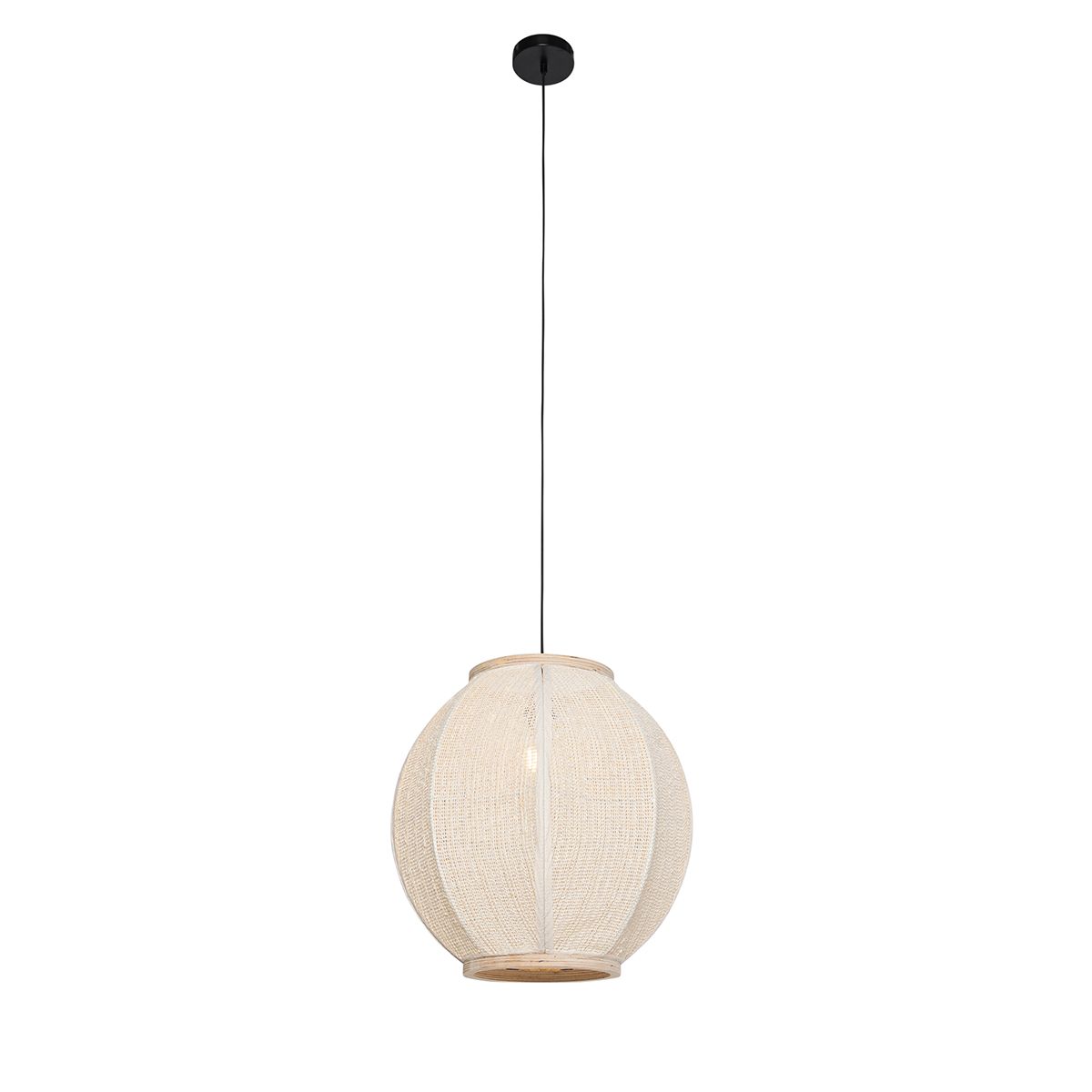 Oosterse hanglamp naturel stof 46 cm - Rob