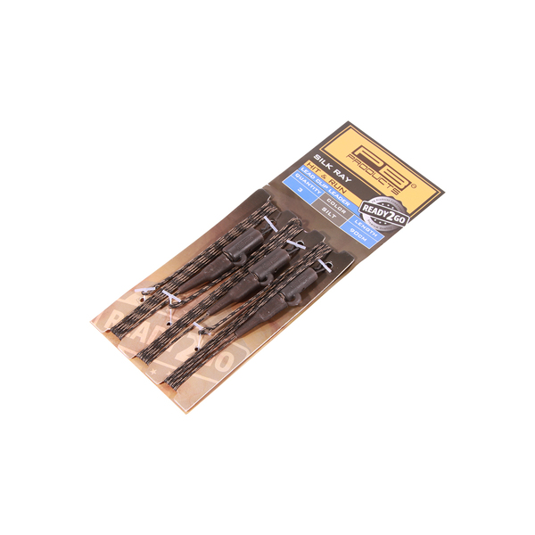 Bas de ligne avec Clip Plomb PB Products Ready2Go Silk Ray Hit & Run Leadclip Leader 90cm (3 pcs)