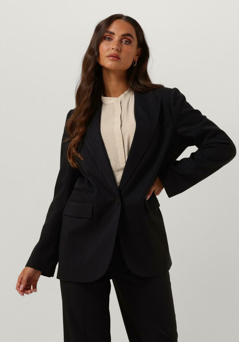 CO\\'COUTURE donkergrijze co'couture blazer ida pin single oversize blazer