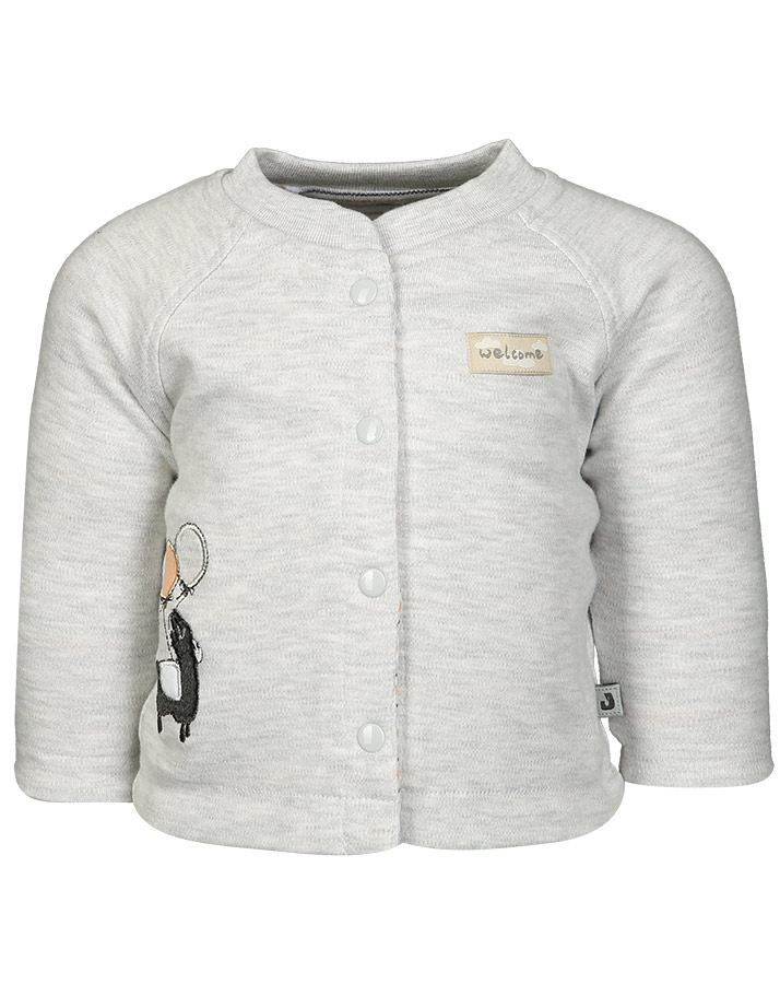 Wendejacke RINGEL LAMA in grau melange/orange