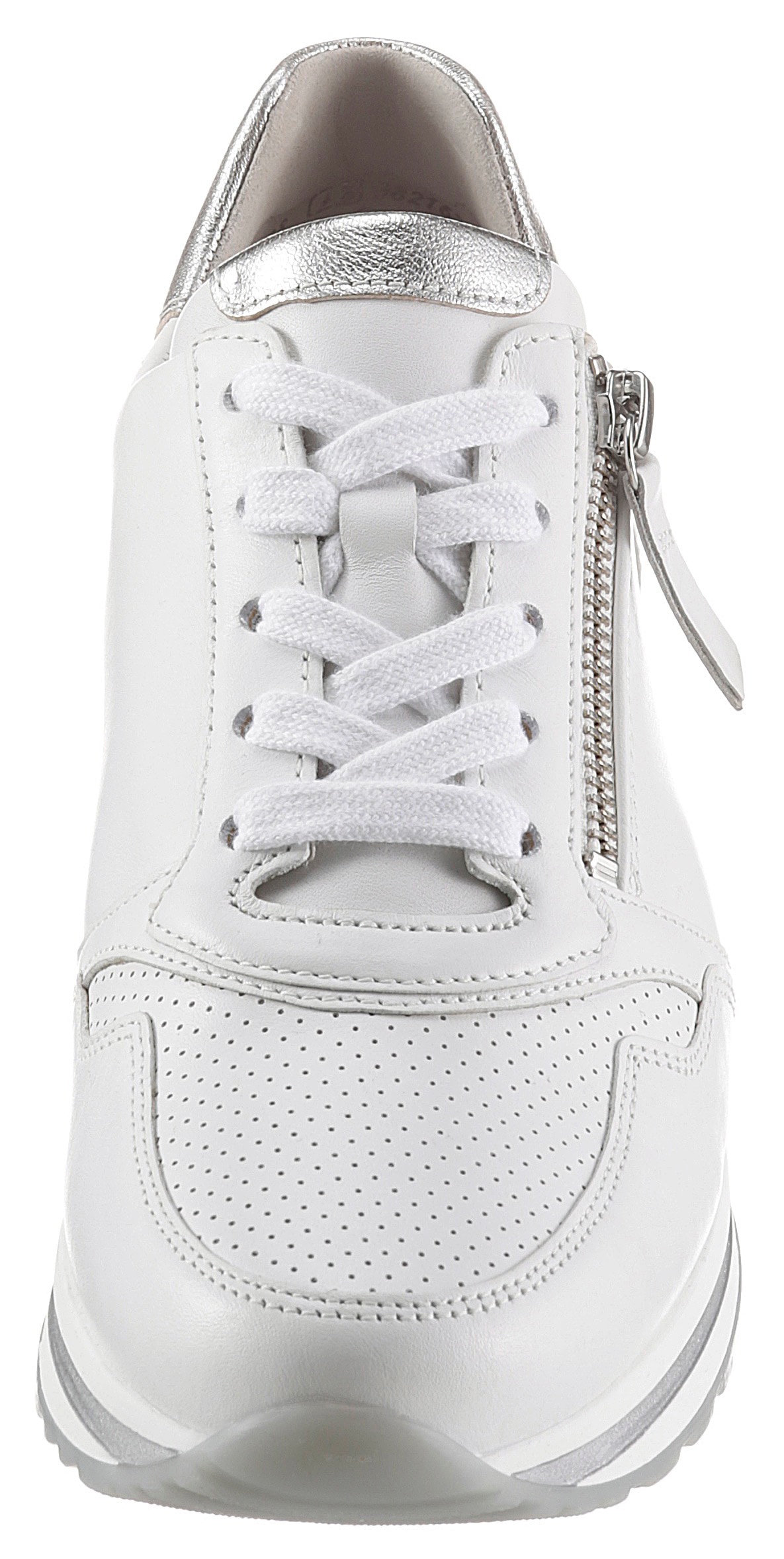 Gabor Keilsneaker »TURIN«  mit silberfarbenen Details, Freizeitschuh, Halbschuh, Schnürschuh