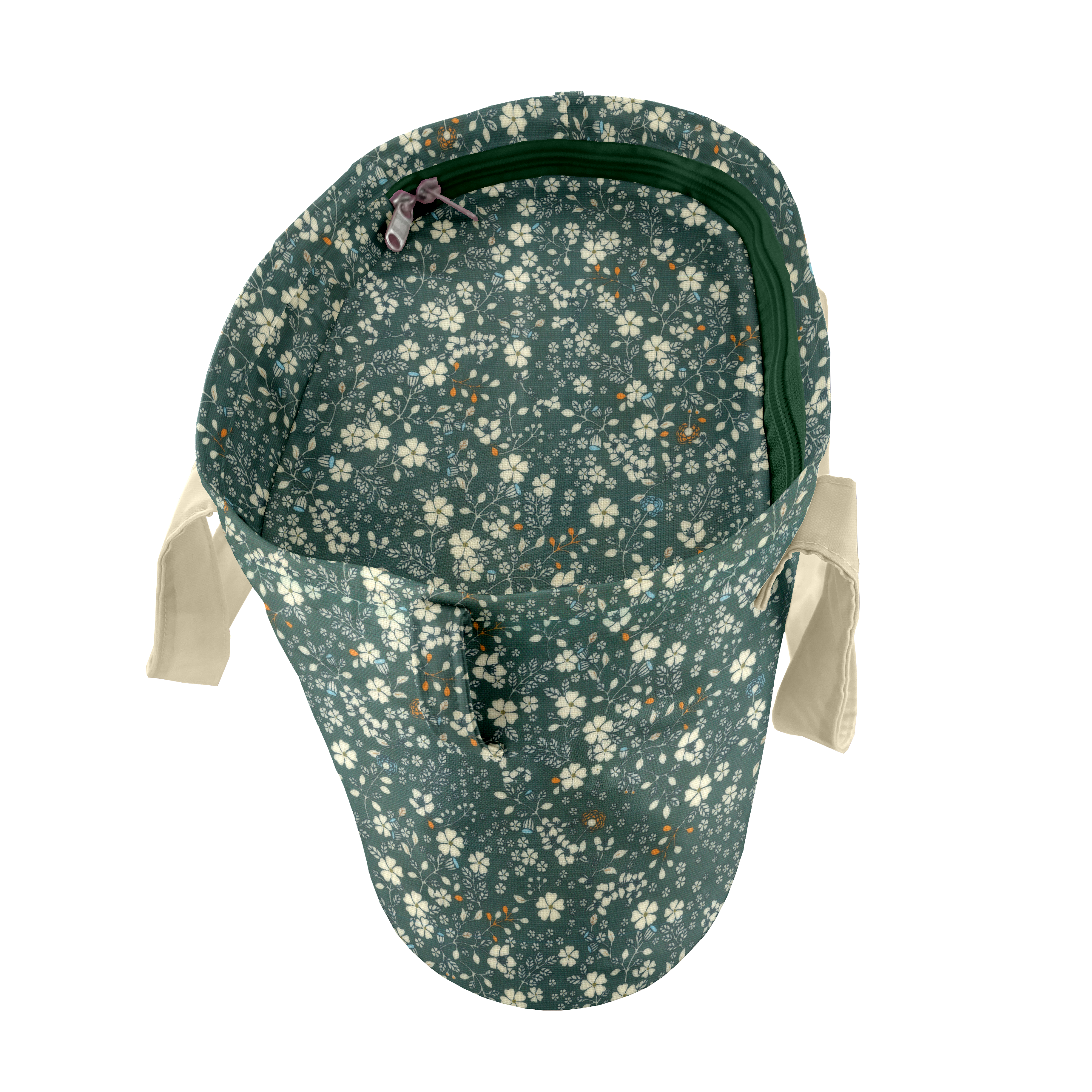 Sac Lunch Isotherme Fleuri Kaki