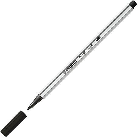 STABILO Pen 68 - Premium Brush Viltstift - ARTY Etui Met 12 Kleuren