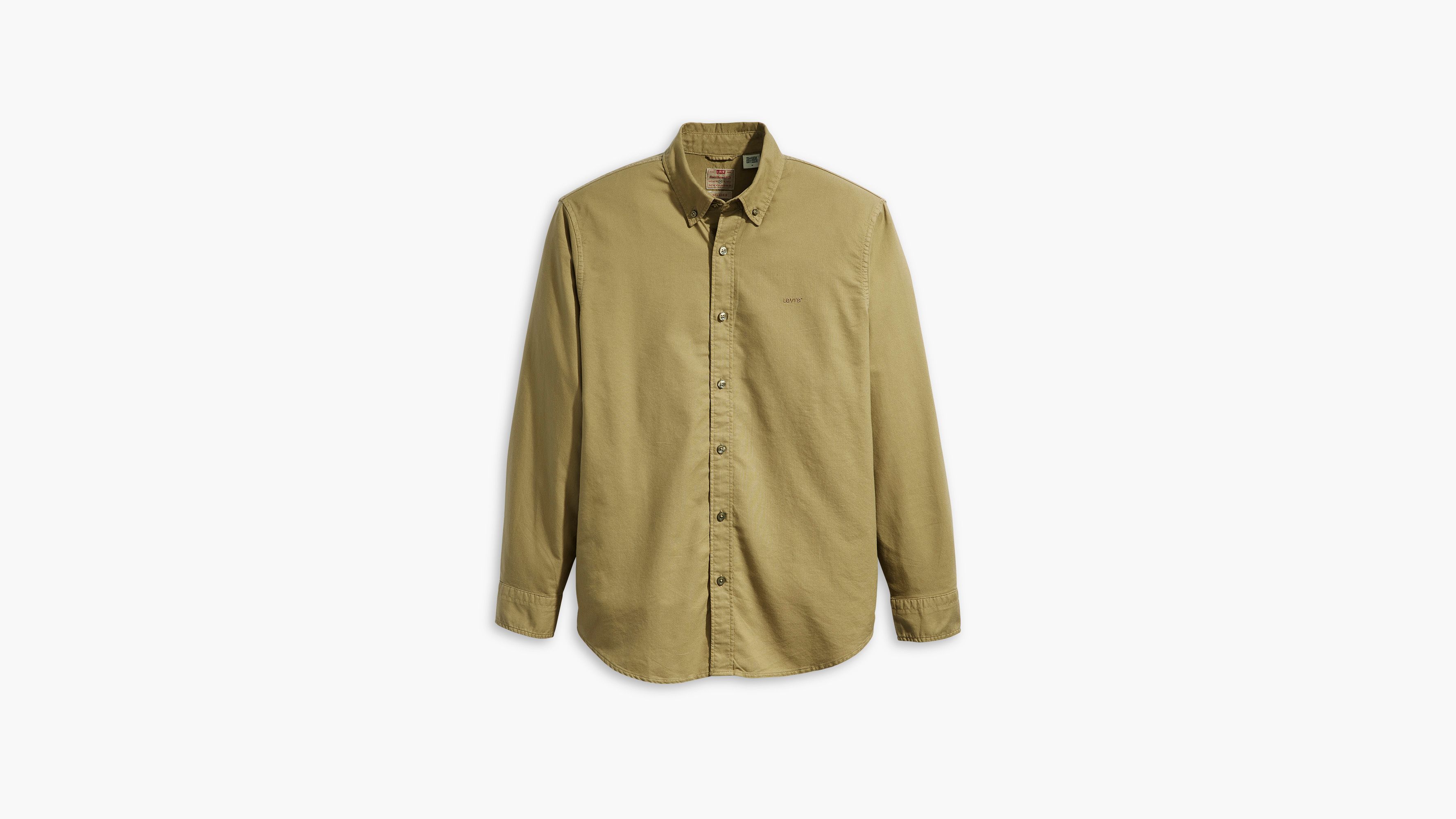 Chemise Authentic col boutonné - Milrok Khaki Garment Dye - Beige