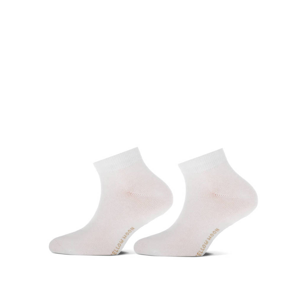 Yellow Moon sneakersokken - set van 2 wit