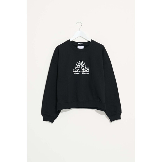 Misfit Very Hungry Cropped Crew Black Women SU24