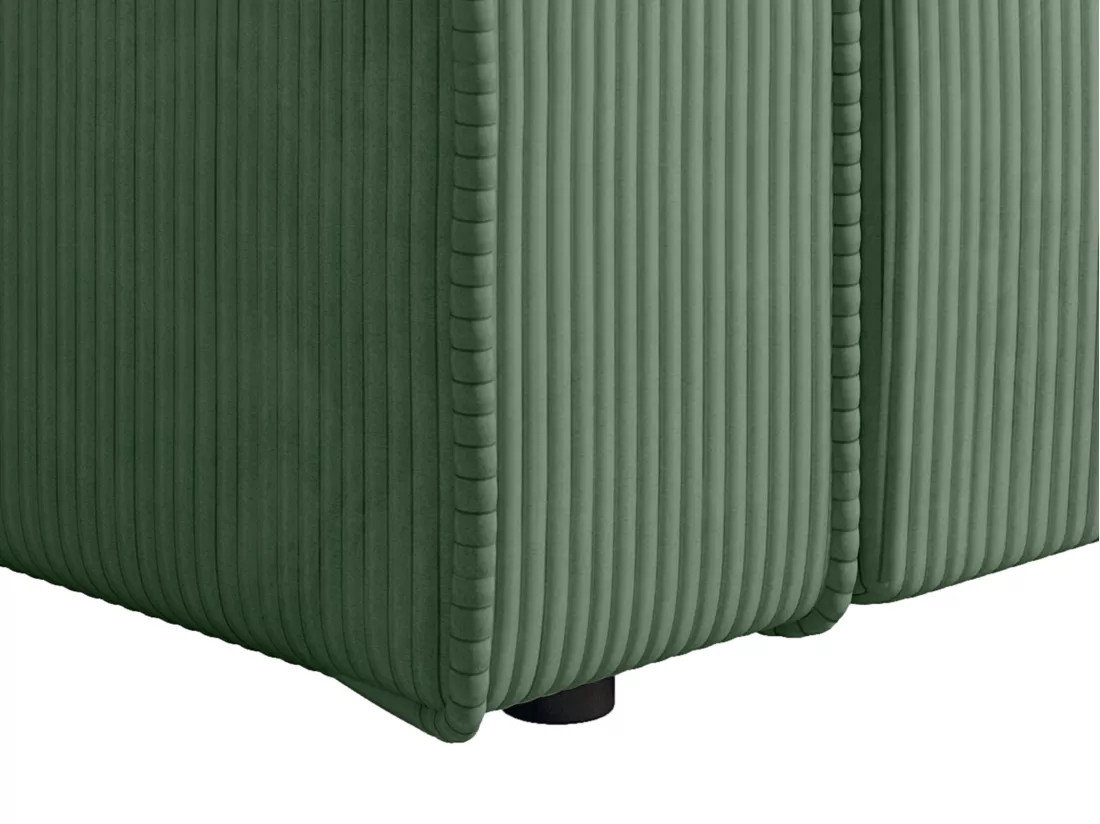 Fauteuil en velours côtelé vert amande AMELIA