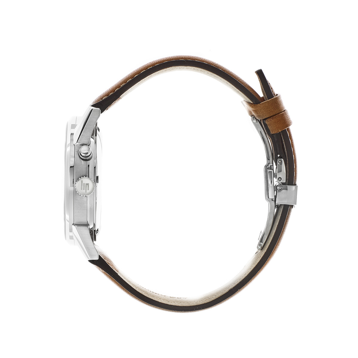 Montre Lip homme automatique acier cuir marron