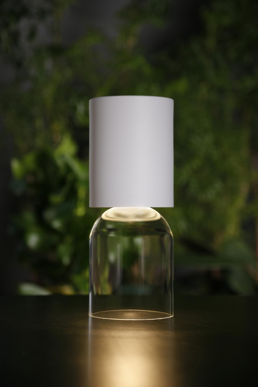 Luceplan Nui Mini tafellamp LED oplaadbaar greige