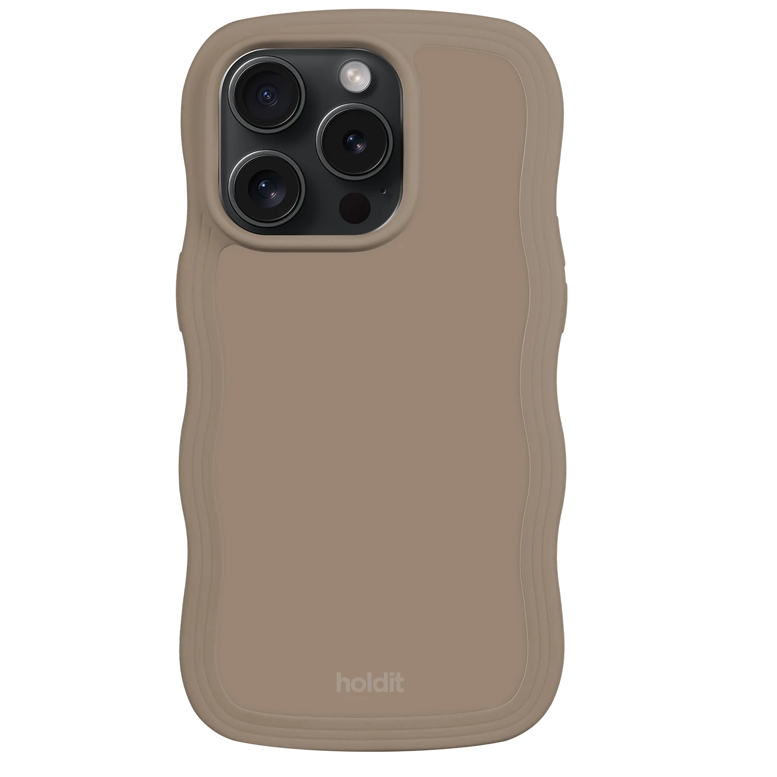 Holdit  iPhone 14 Pro Wavy cover - Mocha Brown