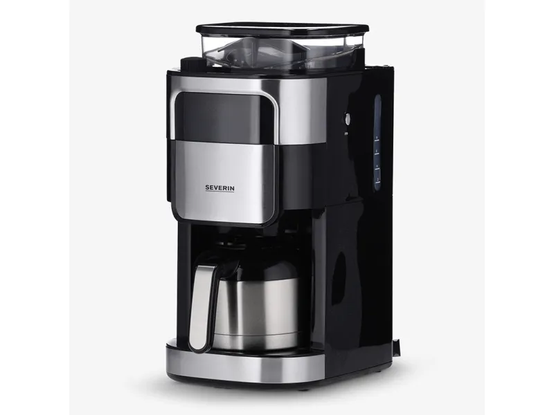 SEVERIN KA 4814 - Kaffemaskine - 8 kopper - børstet rustfrit stål/sort