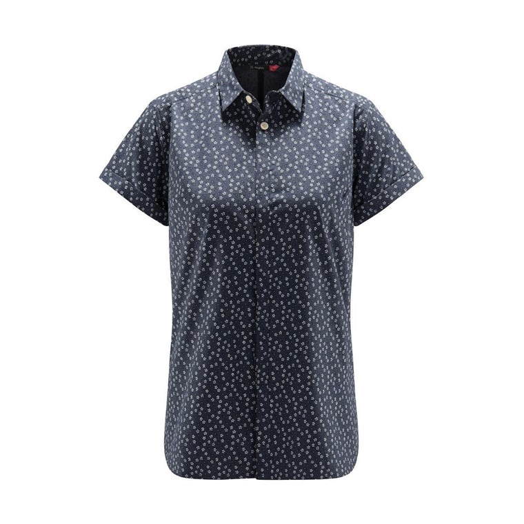 Haglöfs Idun SS Shirt Women Dense Blue Flower