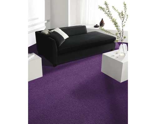 Velours tapijt Verona, kleur 188 violet, 400 cm breed (per meter verkocht)