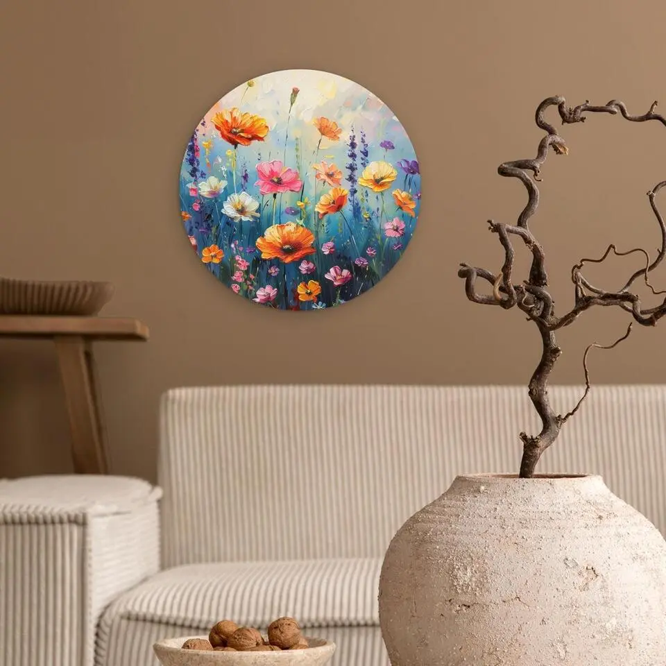 MuchoWow Wand decoratie 30x30cm Bloemen Natuur Waterverf