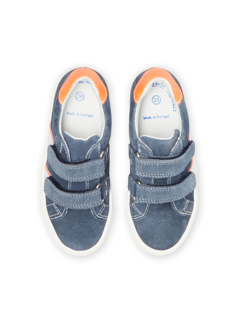 Baskets bleues à détails fluos enfant garçon