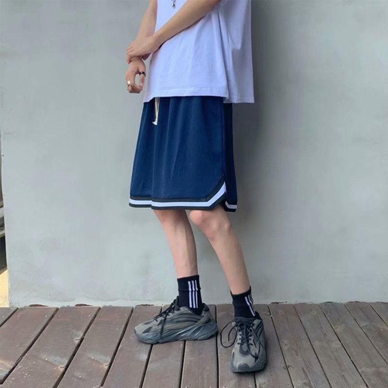 Acrius - Shorts met hoge taille en contrasterende afwerking