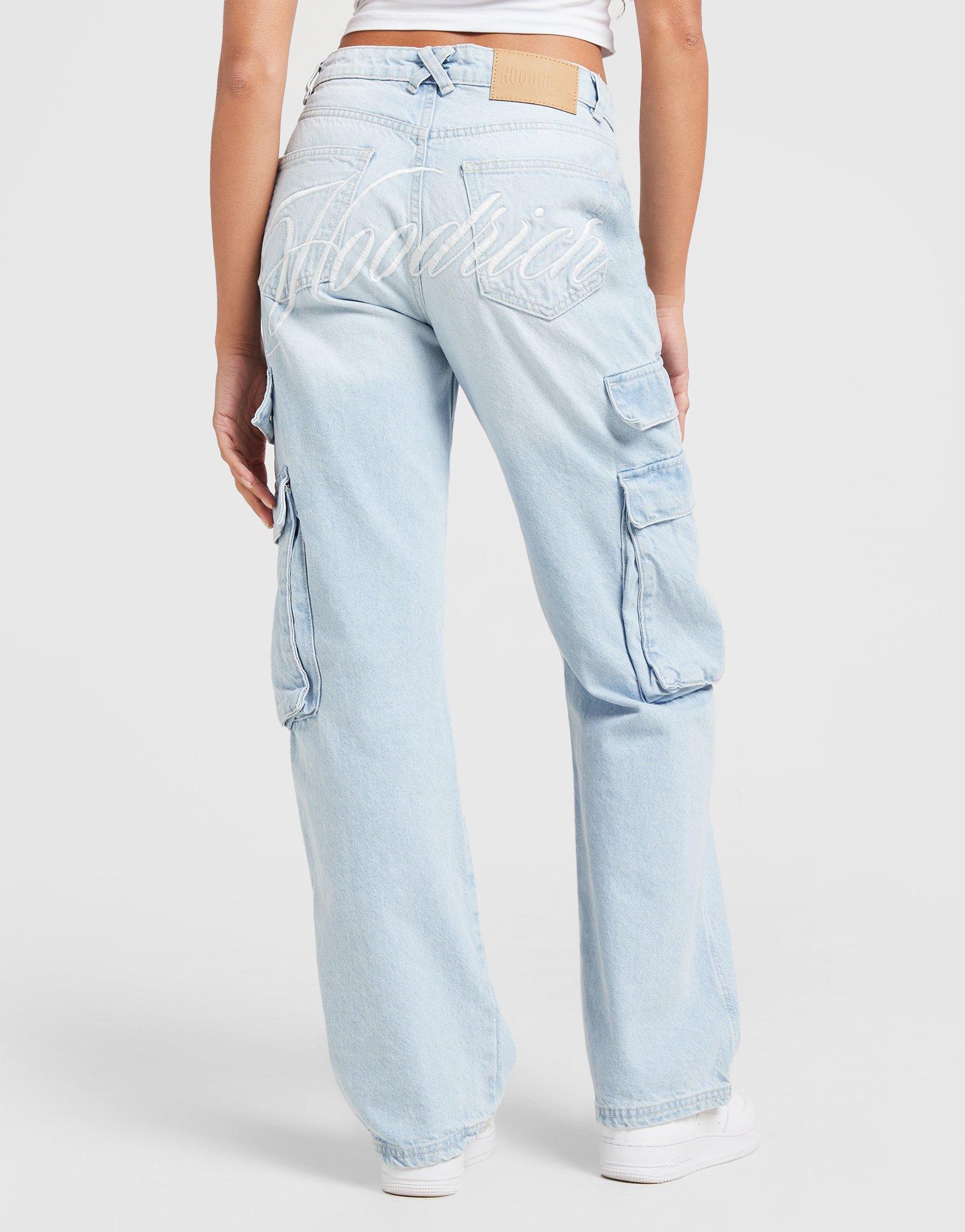 Hoodrich Jean Cargo Script Femme