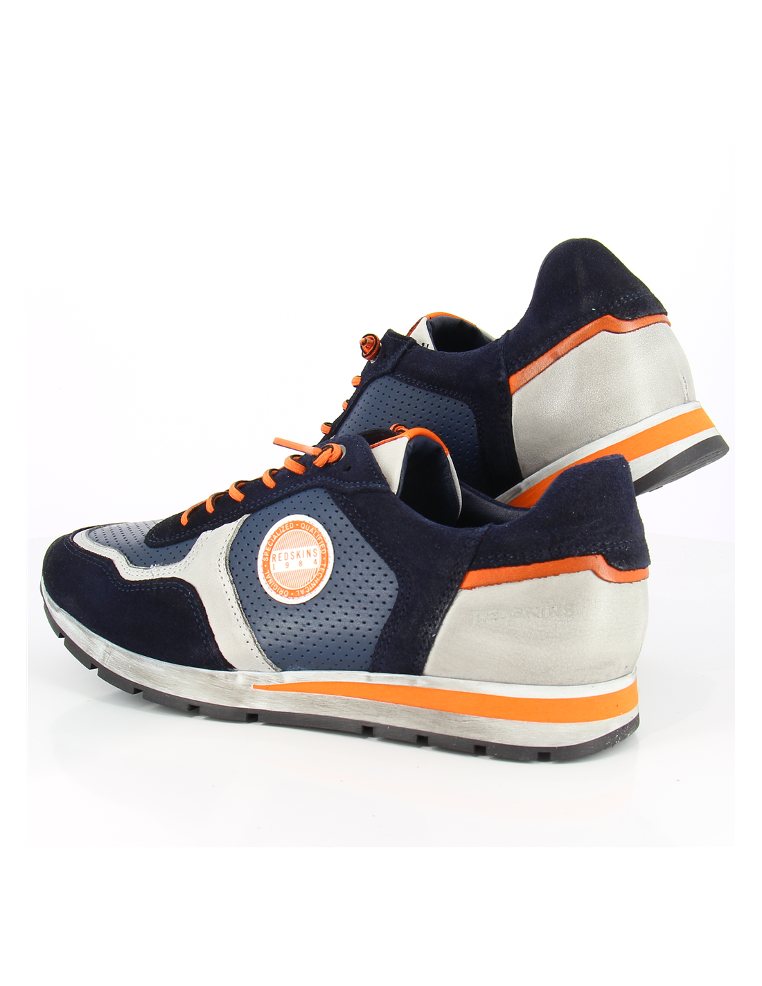redskins Baskets de ville stitch Bleu/Orange