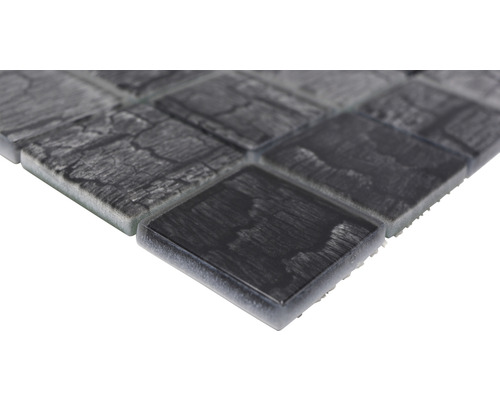 Glasmozaïek XCM PF88 vierkant Kristal Versteend Bos grijs 30x30cm