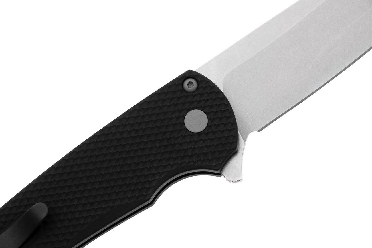 Pro-Tech Malibu 5405 Stonewash MagnaCut Reverse Tanto, Textured Black Aluminum, zakmes