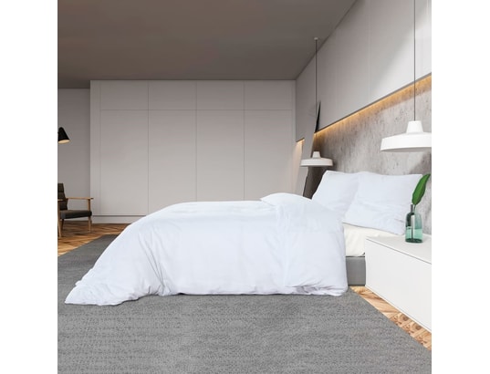 VIDAXL - Ensemble de housse de couette blanc 260x220 cm coton