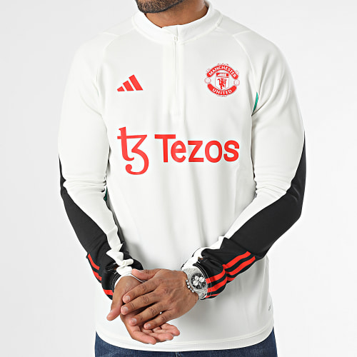Sweat Col Zippé Slim Manchester United IA7292 Blanc