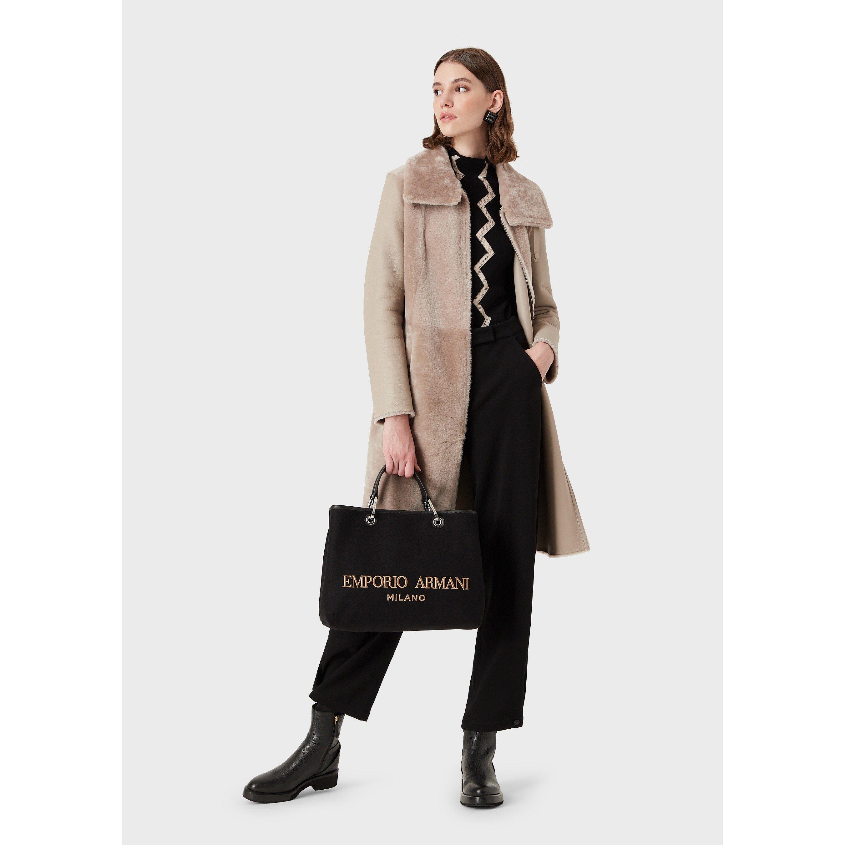 Emporio Armani Contrast Fur Coat