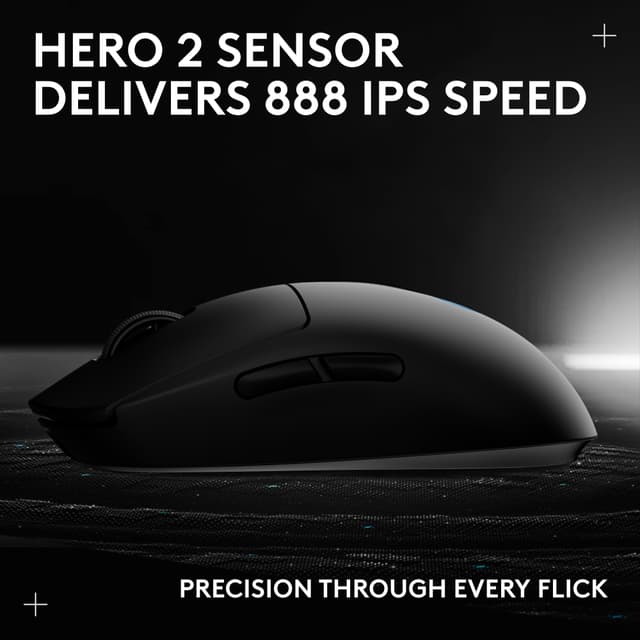 Logitech G PRO 2 LIGHTSPEED gaming-mus (sort)