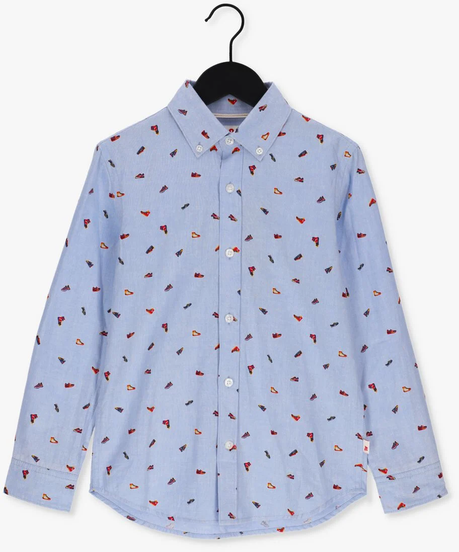 AO76 blauwe ao76 klassiek overhemd axel shirt sneakers