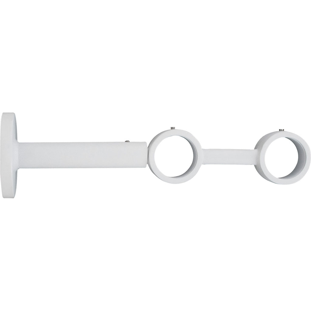 Support double en aluminium et métal blanc mat 19cm et 23cm