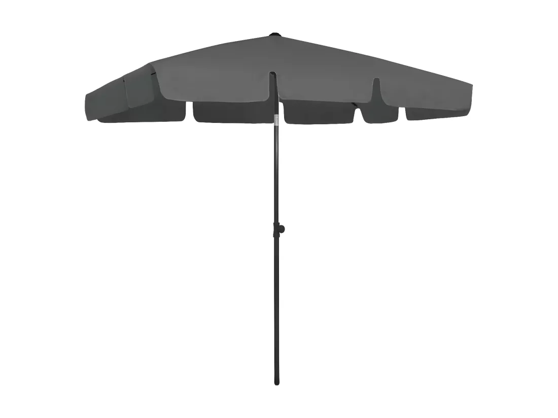 Parasol de plage anthracite 200x125 cm