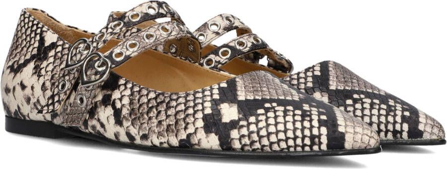 TORAL Ballerina Dames Coeur Maat: 37 Materiaal: Leer Kleur: Zwart