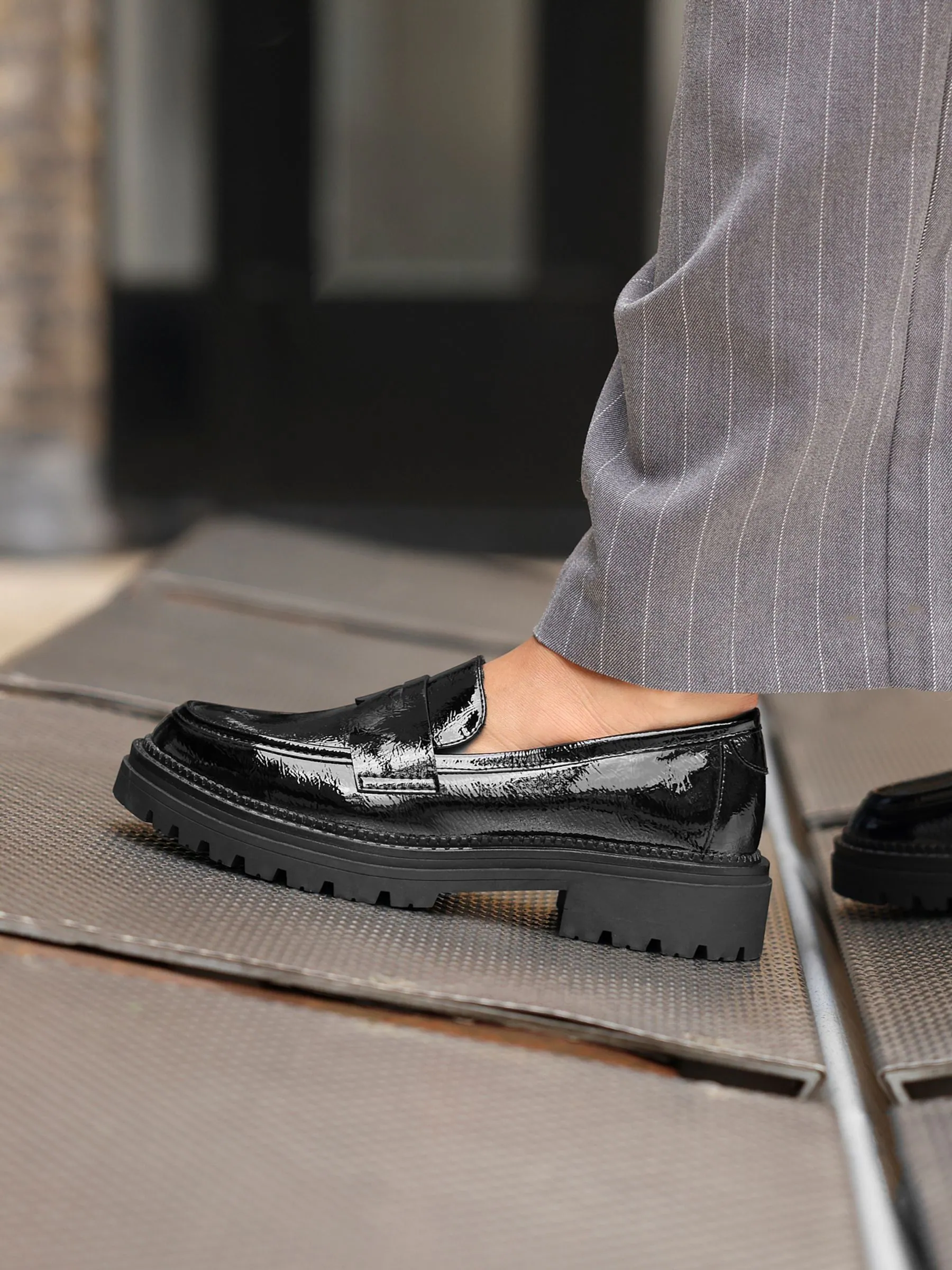 Linzi Lesson Chunky Loafers With Classic Front Tab