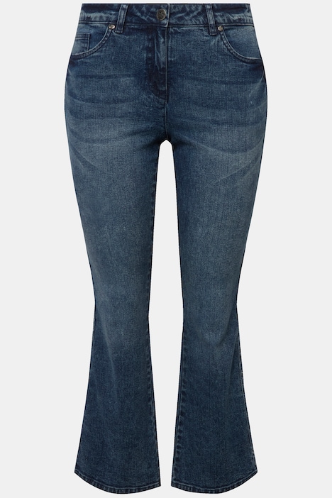 Bootcut-Jeans, Stickereiband, Schlag, 5-Pocket