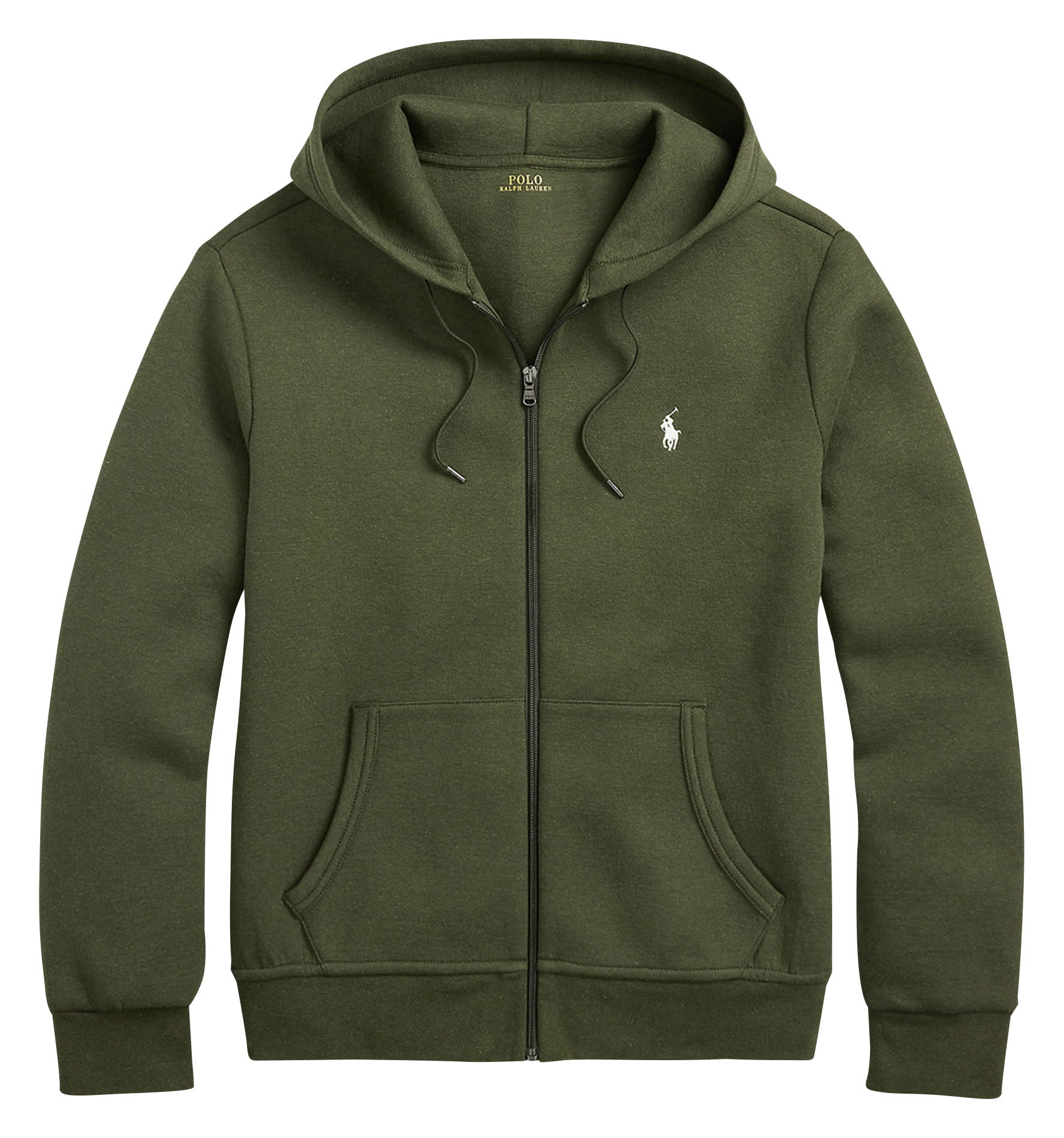 Sweat zippé à capuche en coton doux | Vert