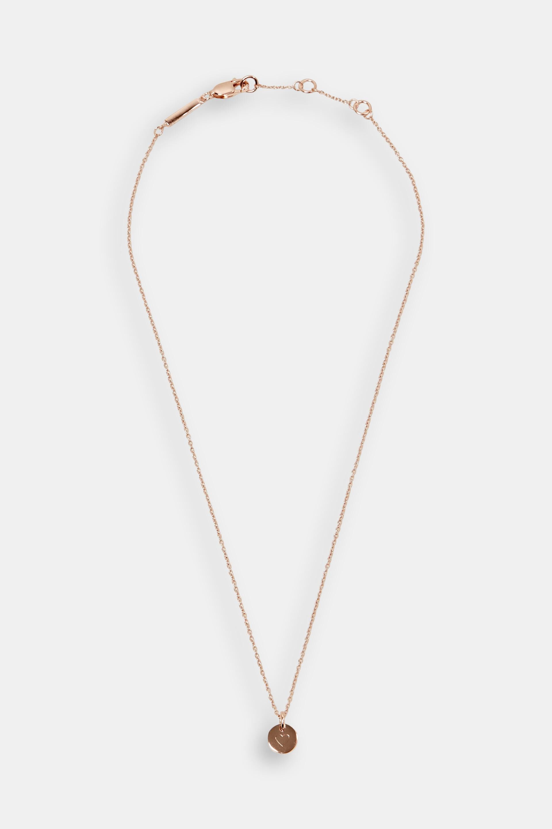 Collier à pendentif gravé, argent sterling