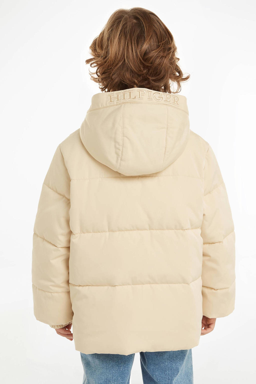 Tommy Hilfiger gewatteerde winterjas ivoor