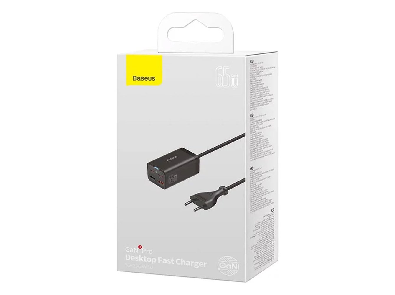 CARREGADOR BASEUS CCGP040101 65W 2USB 2USB-C