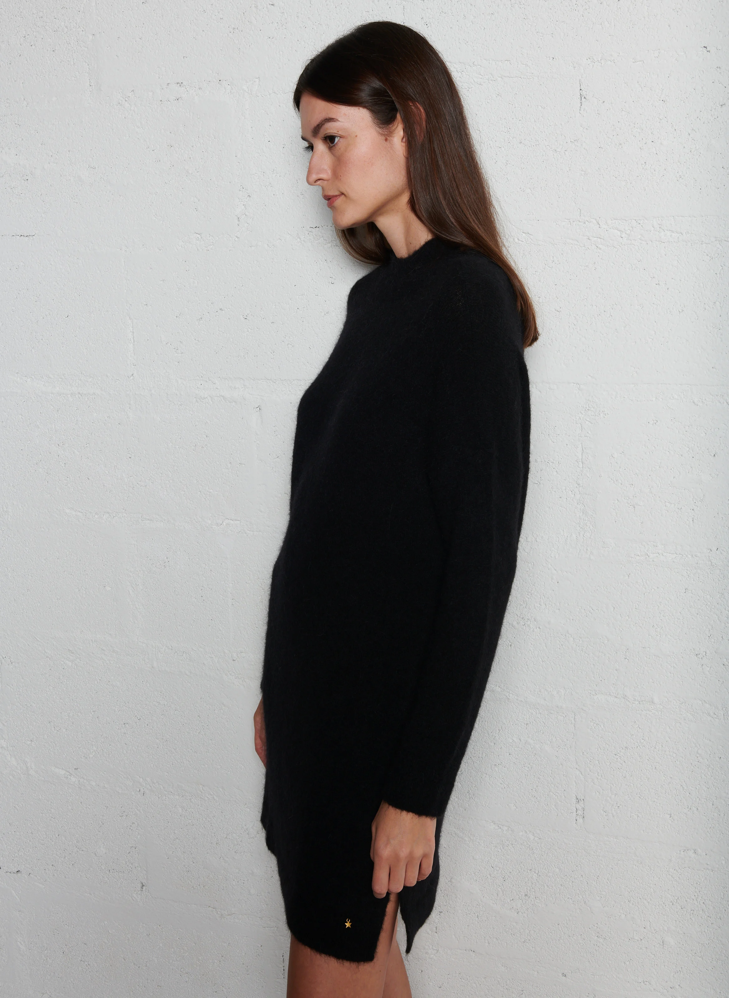 BEMILIE - Robe courte col rond| Noir