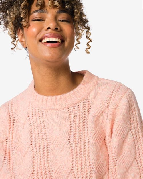 haut en maille Foxi pour femmes rose pâle